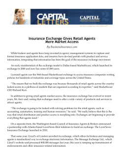 Insurance Exchange Gives Retail Agents More Market Access