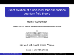 Exact solution of a non-local four