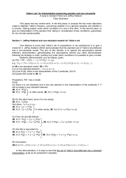 Ojea Quintana: Yablo`s set: An Interpretation preserving paradox