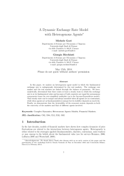 A Dynamic Exchange Rate Model with Heterogenous Agents