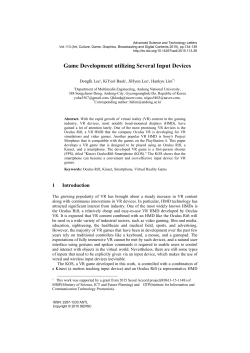 Game Development utilizing Several Input Devices