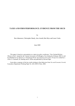taxes and firm performance: evidence from the