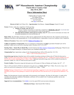 109th Massachusetts Amateur Championship