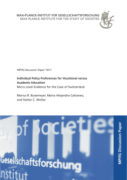 Individual Policy Preferences for Vocational versus Academic