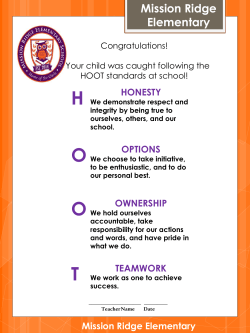 Mission Ridge PBIS Posters