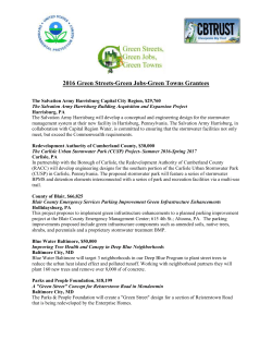 2016 Green Streets-Green Jobs-Green Towns Grantees The