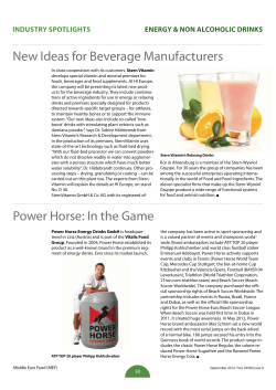 Power Horse: In the Game New Ideas for Beverage Manufacturers