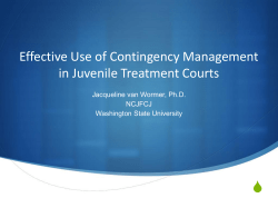 Effective Strategies in Juvenile Drug Courts: Research and Best