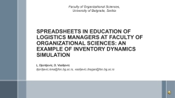 SPREADSHEETS IN EDUCATION OF LOGISTICS