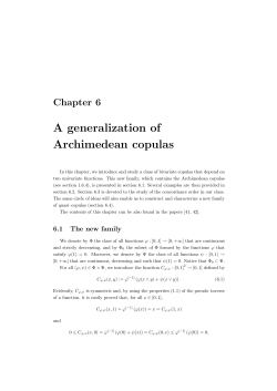 A generalization of Archimedean copulas