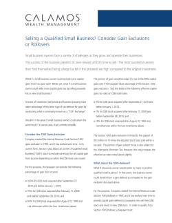 Selling a Qualified Small Business? Consider Gain Exclusions or