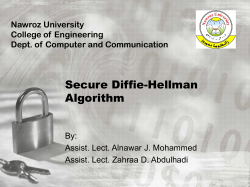 Secure Diffie-Hellman Algorithm