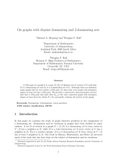 On graphs with disjoint dominating and 2-dominating sets