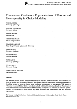 Discrete and Continuous Representations of Unobserved