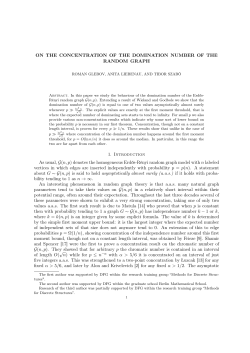 On the Concentration of the Domination Number of the Random Graph