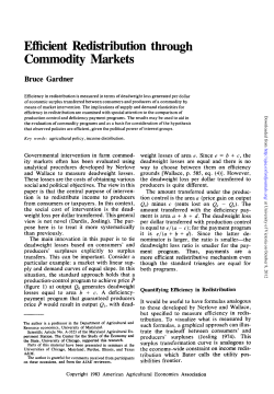 Efficient Redistribution through Commodity Markets