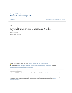 Beyond Fun: Serious Games and Media