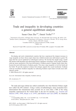 Trade and inequality in developing countries: a general equilibrium
