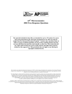2002 AP Microeconomics Free-Response Questions