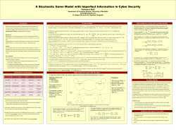 A Stochastic Game with Imperfect Information for Cyber Security