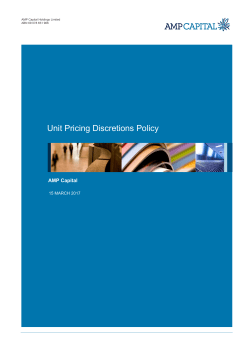Unit Pricing Discretions Policy