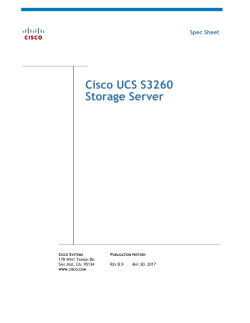 Cisco UCS S3260 Storage Server Spec Sheet