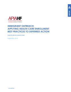 immigrant outreach: applying health care enrollment best