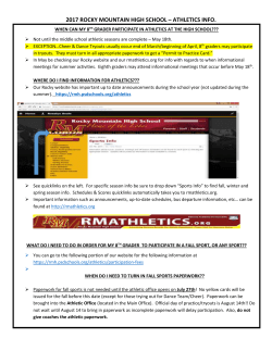 important incoming 9th grade athletic info