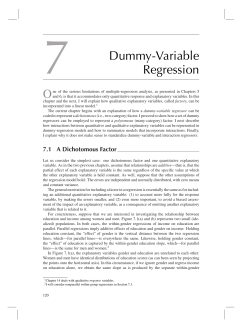 7 Dummy-Variable Regression