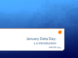 January Data Day