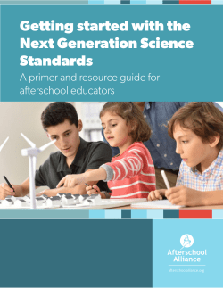 Getting started with the Next Generation Science Standards