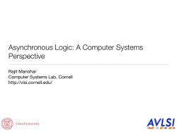 Asynchronous Logic: A Computer Systems Perspective