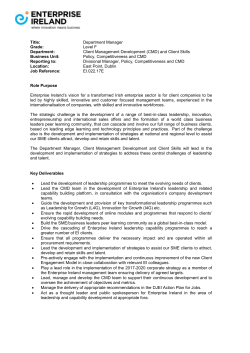 Title: Department Manager Grade: Level F Department: Client