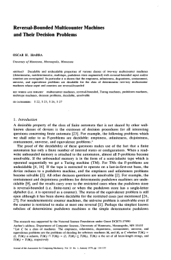 Reversal-bounded multicounter machines and their decision problems