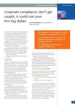 Corporate compliance: don`t get caught, it could cost your firm big