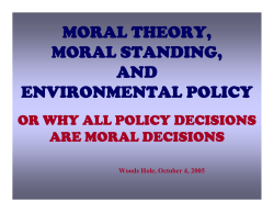 moral theory, moral standing, and environmental policy