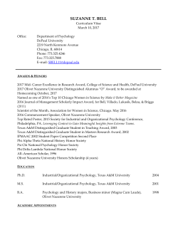 Vita - Suzanne T. Bell