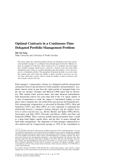 Optimal Contracts in a Continuous