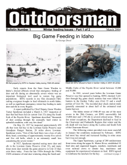 Big Game Feeding in Idaho