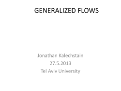 GENERALIZED FLOWS