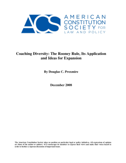 Coaching Diversity - American Constitution Society