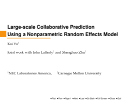 Large-scale Collaborative Prediction Using a Nonparametric