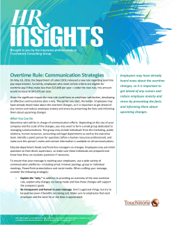 Overtime Rule: Communication Strategies