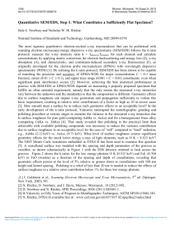 Quantitative SEM/EDS, Step 1: What Constitutes a Sufficiently Flat