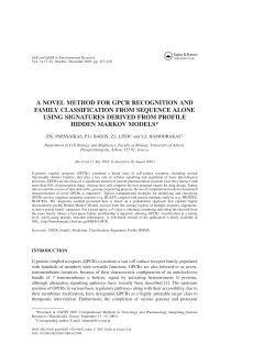 a novel method for gpcr recognition and family classification from