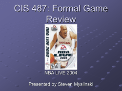 CIS 487: Formal Game Review