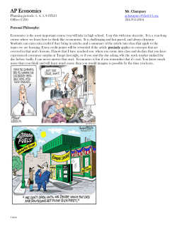 AP 2016 Econ Syllabus and Course Overview