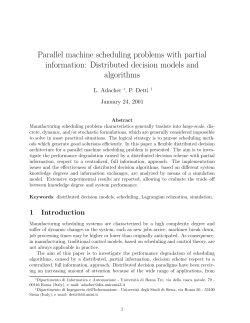 Parallel machine scheduling problems with partial information