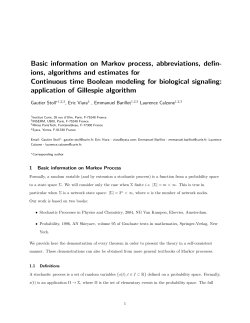 Basic information on Markov process