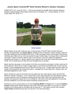 Jessica Spicer Crowned 68 North Carolina Women`s Amateur